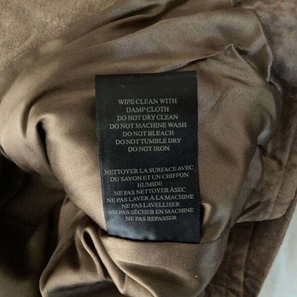 NEW BLANK NYC WOMEN'S BROWN LEATHER LONG SLEEVE ZIPPED MOTO JACKET SIZE S - Picture 6 of 9